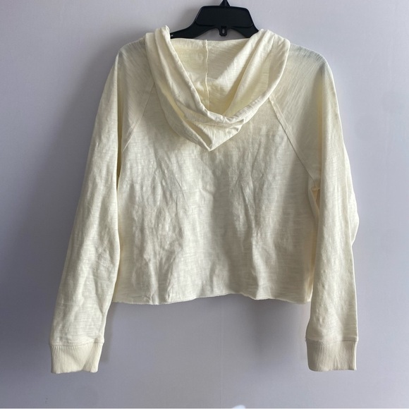 PINK Victoria's Secret Cream Zip-Front Hooded Sweater - Picture 3 of 3